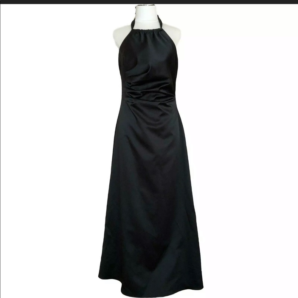 ABS by Allen Schwartz Black Halter Gown